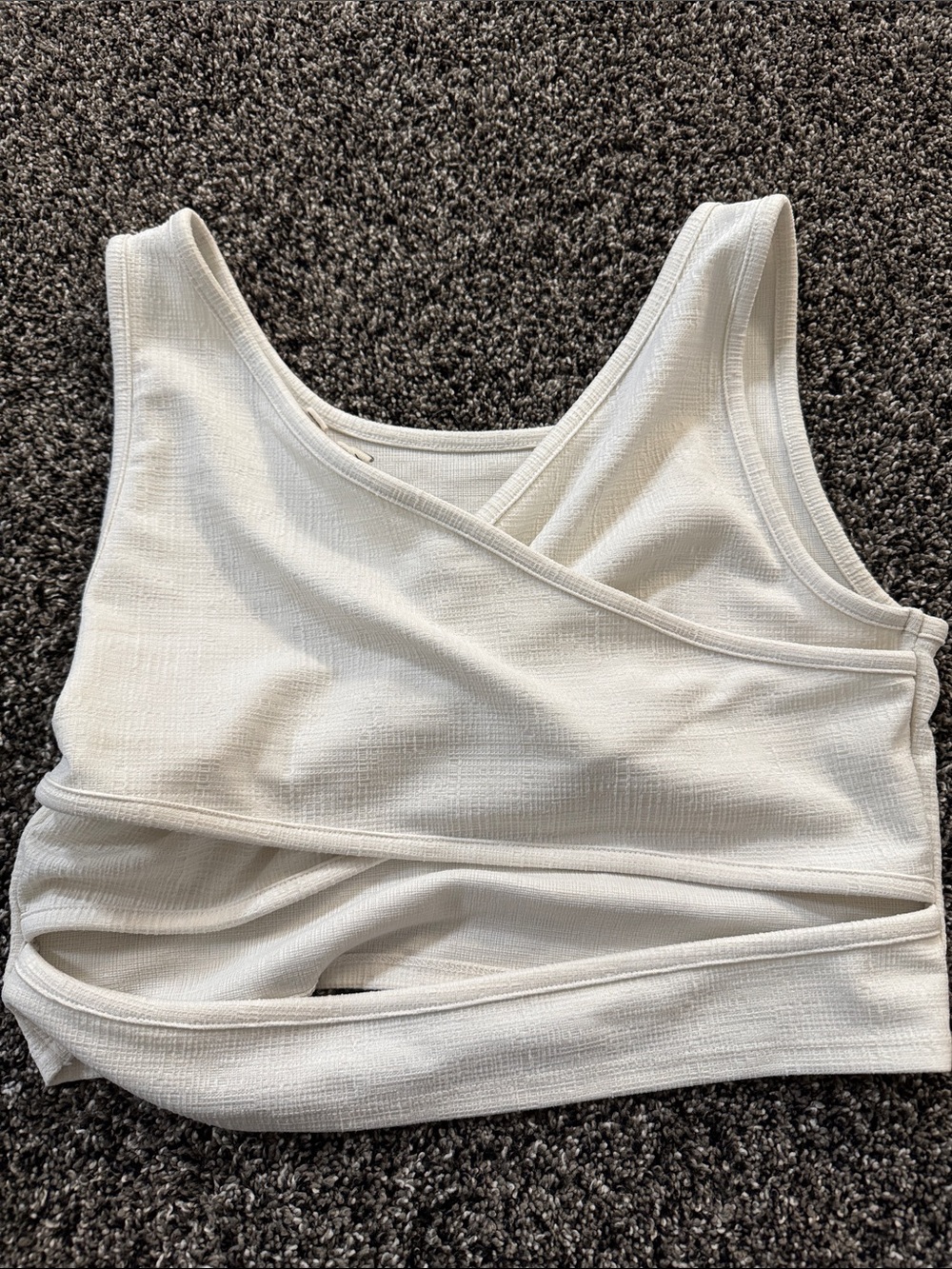 Roxy Cream Textured Scoop Neck Tank - Picture 3 of 3
